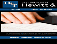 Tablet Screenshot of hewittlegal.com